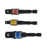 Maxbell 3Pcs Drill Nut Driver Bit Adapter Set 1/4 3/8 1/2" Hex Shank Impact Grade
