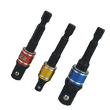 Maxbell 3Pcs Drill Nut Driver Bit Adapter Set 1/4 3/8 1/2" Hex Shank Impact Grade