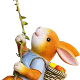Maxbell Outdoor Garden Hanging Statue Sculpture Rabbit Cute for Porch Decoration Rabbit Climbing