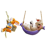 Maxbell Outdoor Garden Hanging Statue Sculpture Rabbit Cute for Porch Decoration Rabbit Climbing