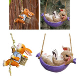 Maxbell Outdoor Garden Hanging Statue Sculpture Rabbit Cute for Porch Decoration Rabbit Climbing