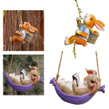 Maxbell Outdoor Garden Hanging Statue Sculpture Rabbit Cute for Porch Decoration Rabbit Climbing