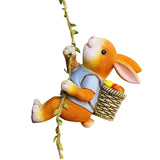 Maxbell Outdoor Garden Hanging Statue Sculpture Rabbit Cute for Porch Decoration Rabbit Climbing