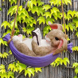 Maxbell Outdoor Garden Hanging Statue Sculpture Rabbit Cute for Porch Decoration Rabbit Reading