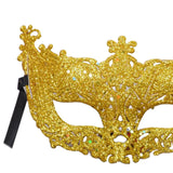 Maxbell Glitter Masquerade Mask Costumes Accessory Fancy Dress Cosplay Women Men Aureate