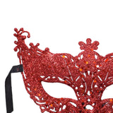 Maxbell Glitter Masquerade Mask Costumes Accessory Fancy Dress Cosplay Women Men Red