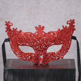 Maxbell Glitter Masquerade Mask Costumes Accessory Fancy Dress Cosplay Women Men Red