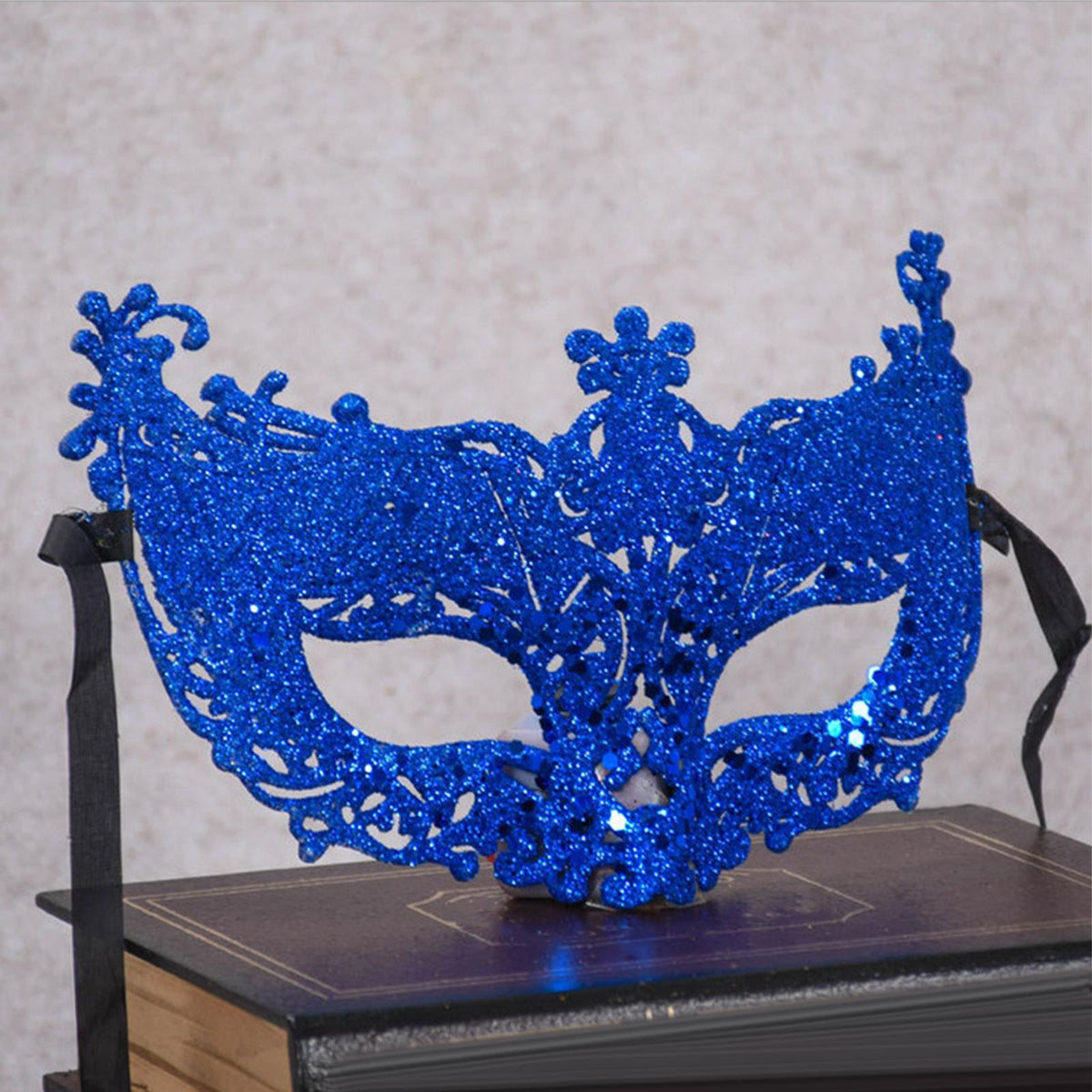 Maxbell Glitter Masquerade Mask Costumes Accessory Fancy Dress Cosplay Women Men Blue