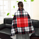 Maxbell Electric Heated Blanket Heating Shawl Adults Soft for Living Room Red