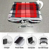 Maxbell Electric Heated Blanket Heating Shawl Adults Soft for Living Room Red