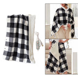 Maxbell Electric Heated Blanket Heating Shawl Adults Soft for Living Room Black`