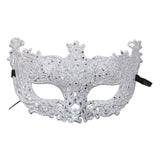 Maxbell Glitter Masquerade Mask Costumes Accessory Fancy Dress Cosplay Women Men Argent