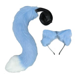 Maxbell Ears Tail Cosplay Accessories Costume Toys Headband Party Adults Blue