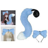 Maxbell Ears Tail Cosplay Accessories Costume Toys Headband Party Adults Blue