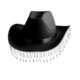Maxbell Bridal Cowgirl Hat Cowboy Hat Lightweight for Cosplay Photo Props Black