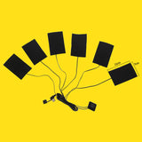 Maxbell Electric Heating Pad USB 6 in 1 Portable Waterproof for Cloth Hiking Jacket