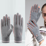Maxbell Winter Warm Gloves Hiking Biking Forefinger Clamshell Touchscreen Gloves Gray