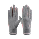 Maxbell Winter Warm Gloves Hiking Biking Forefinger Clamshell Touchscreen Gloves Gray