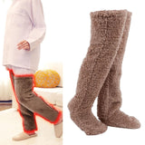 Maxbell Long Plush Leg Warmers Costume Boot Cuffs Legging Stocking Thigh High Socks