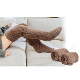 Maxbell Long Plush Leg Warmers Costume Boot Cuffs Legging Stocking Thigh High Socks