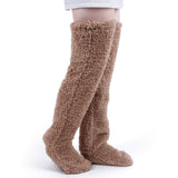 Maxbell Long Plush Leg Warmers Costume Boot Cuffs Legging Stocking Thigh High Socks