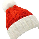 Maxbell Santa Hat with Beard Christmas Knitted Beanie for Carnival Fancy Dress Kid