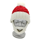 Maxbell Santa Hat with Beard Christmas Knitted Beanie for Carnival Fancy Dress Kid