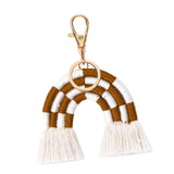 Maxbell Fashion Tassel Key Chain Keyrings Pendant Accessories for Bags Wallet Car Brown