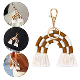 Maxbell Fashion Tassel Key Chain Keyrings Pendant Accessories for Bags Wallet Car Brown
