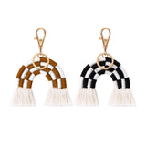 Maxbell Fashion Tassel Key Chain Keyrings Pendant Accessories for Bags Wallet Car Brown
