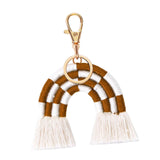Maxbell Fashion Tassel Key Chain Keyrings Pendant Accessories for Bags Wallet Car Brown