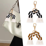 Maxbell Fashion Tassel Key Chain Keyrings Pendant Accessories for Bags Wallet Car Brown