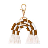 Maxbell Fashion Tassel Key Chain Keyrings Pendant Accessories for Bags Wallet Car Brown