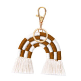 Maxbell Fashion Tassel Key Chain Keyrings Pendant Accessories for Bags Wallet Car Brown