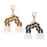Maxbell Fashion Tassel Key Chain Keyrings Pendant Accessories for Bags Wallet Car Brown