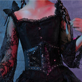 Maxbell Punk Gothic Women Waist Belt Cummerbunds Stretch Decorative Wide Corset Belt