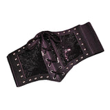 Maxbell Punk Gothic Women Waist Belt Cummerbunds Stretch Decorative Wide Corset Belt