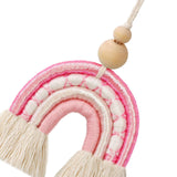 Maxbell Macrame Charm Hanging Ornament Bohemian Pendant for Apartment Bedroom Pink