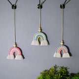 Maxbell Macrame Charm Hanging Ornament Bohemian Pendant for Apartment Bedroom Pink