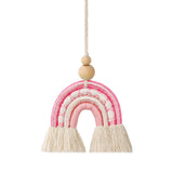 Maxbell Macrame Charm Hanging Ornament Bohemian Pendant for Apartment Bedroom Pink