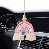 Maxbell Macrame Charm Hanging Ornament Bohemian Pendant for Apartment Bedroom Pink
