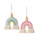 Maxbell Macrame Charm Hanging Ornament Bohemian Pendant for Apartment Bedroom Green