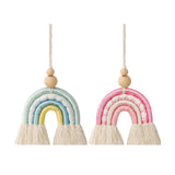 Maxbell Macrame Charm Hanging Ornament Bohemian Pendant for Apartment Bedroom Green