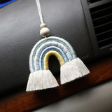 Maxbell Macrame Charm Hanging Ornament Bohemian Pendant for Apartment Bedroom Green