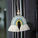 Maxbell Macrame Charm Hanging Ornament Bohemian Pendant for Apartment Bedroom Green