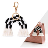 Maxbell Fashion Tassel Key Chain Keyrings Pendant Accessories for Bags Wallet Car Black