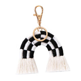 Maxbell Fashion Tassel Key Chain Keyrings Pendant Accessories for Bags Wallet Car Black