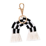 Maxbell Fashion Tassel Key Chain Keyrings Pendant Accessories for Bags Wallet Car Black