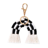 Maxbell Fashion Tassel Key Chain Keyrings Pendant Accessories for Bags Wallet Car Black