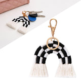 Maxbell Fashion Tassel Key Chain Keyrings Pendant Accessories for Bags Wallet Car Black